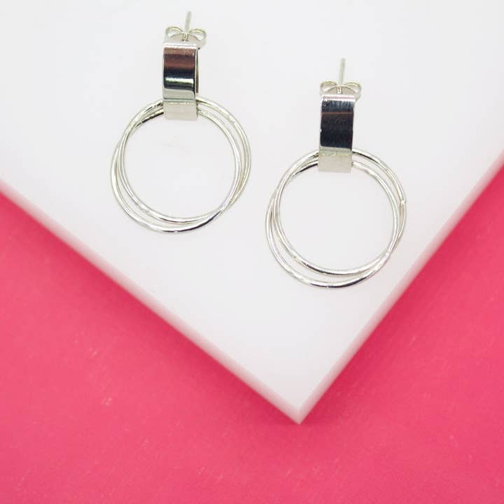 Moderne Hängeohrringe mit 18-karätiger Goldfüllung (K140) für den Großhandel von MIA Jewelry