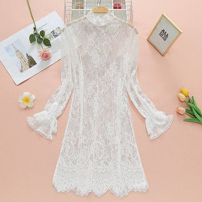 safistyle - Wholesale Blouse - Women's - Lace Long-Sleeve Top [NON-RETURNABLE]0