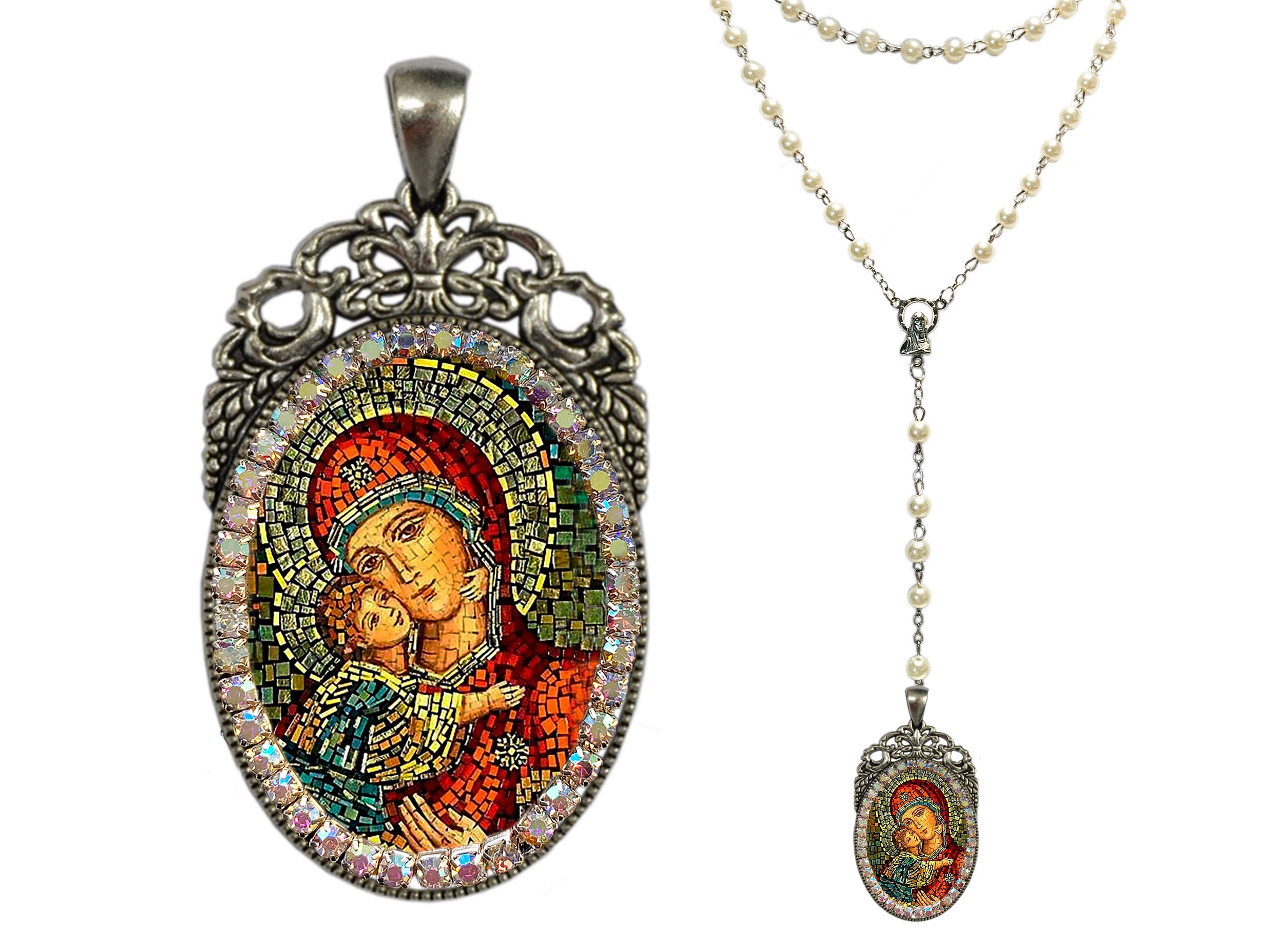 MariaSantissimaShop - Wholesale Prayer Beads Necklace - Perpetual Help Rosary, Patron Saint of Women in Childbirth, 3