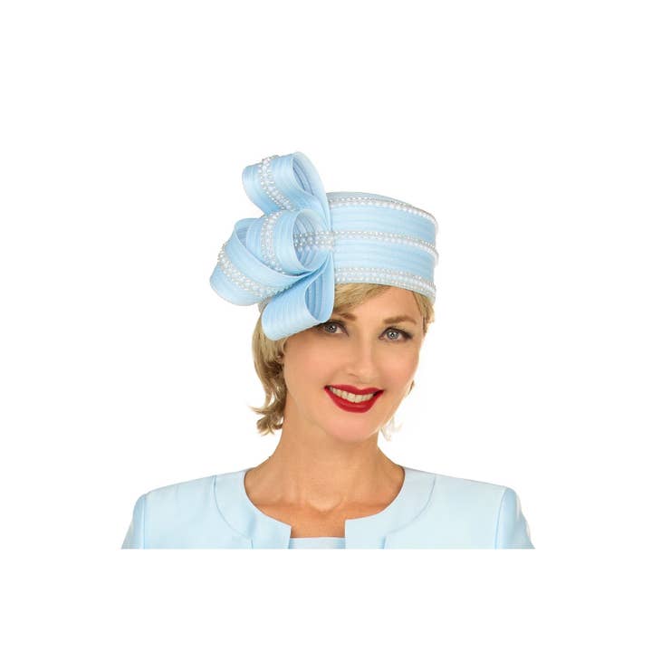 Giovanna - Wholesale Fascinator Hat - Women's - Stoned Pillbox Hat w/ Ovsz Bow3