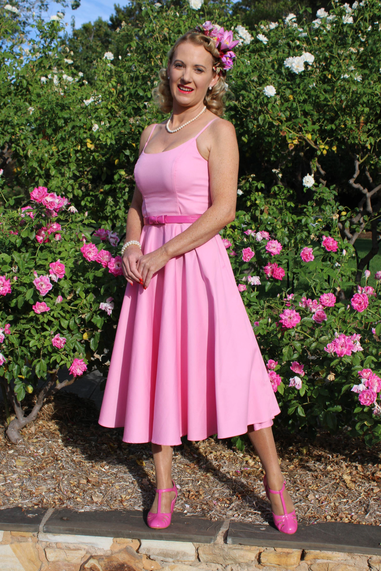 Tatyana Clothing - Vente Robe – femme - Robe midi Peggy évasée inspirée rétro7