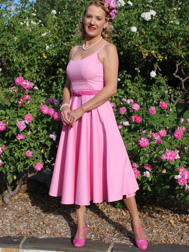 Tatyana Clothing - Wholesale Dress - Women's - Peggy Retro-Inspired Full Circle Dress7