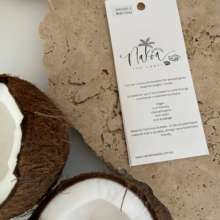 Nakoa The Label - Wholesale Hair brush/comb - Acetate Hair Comb - Rectangle - Mermaid3