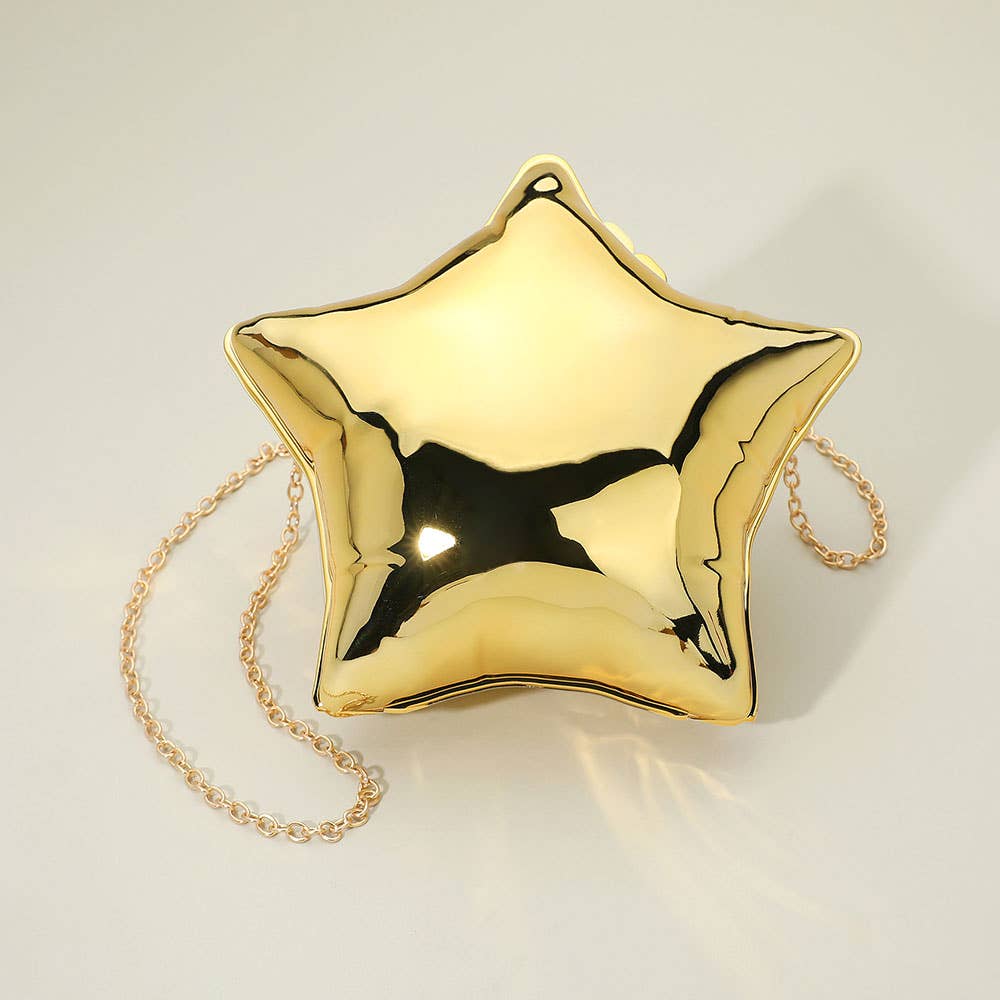 Sensibling Corp. - Wholesale Crossbody Bag - Women's - Shiny Star Shaped Clutch Bag / Crossbody Bag0