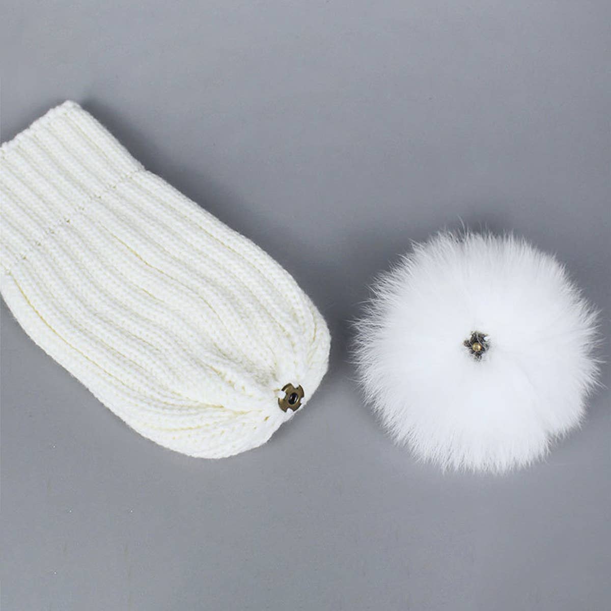 ACCITY - Wholesale Beanie - Women's - Winter Warm Hat with Real Fox Fur Pom Pom_CWAH049849