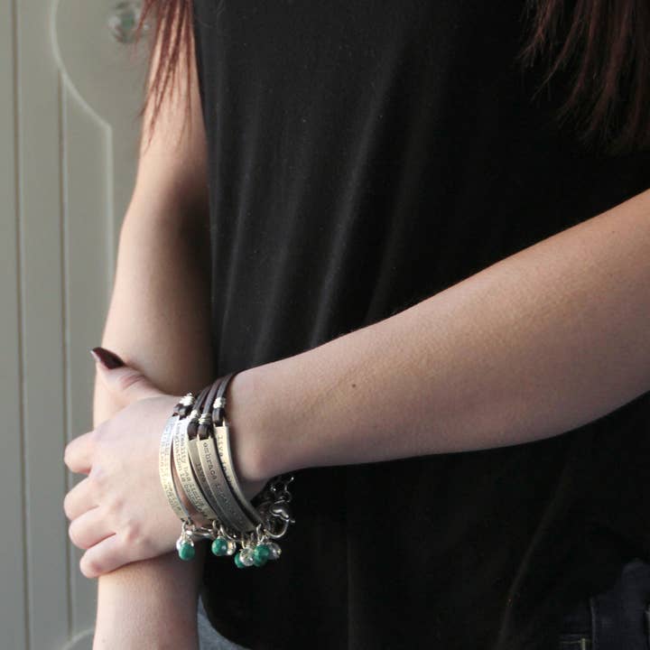 Inspirational Quote Bracelets (Chocolate): Set of 10 for wholesale by bel monili ™