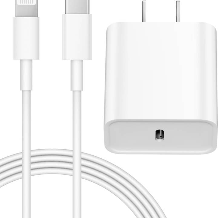 20W USB-C Fast Charger with 6ft Cable for iPhone & iPad for wholesale by Krediz
