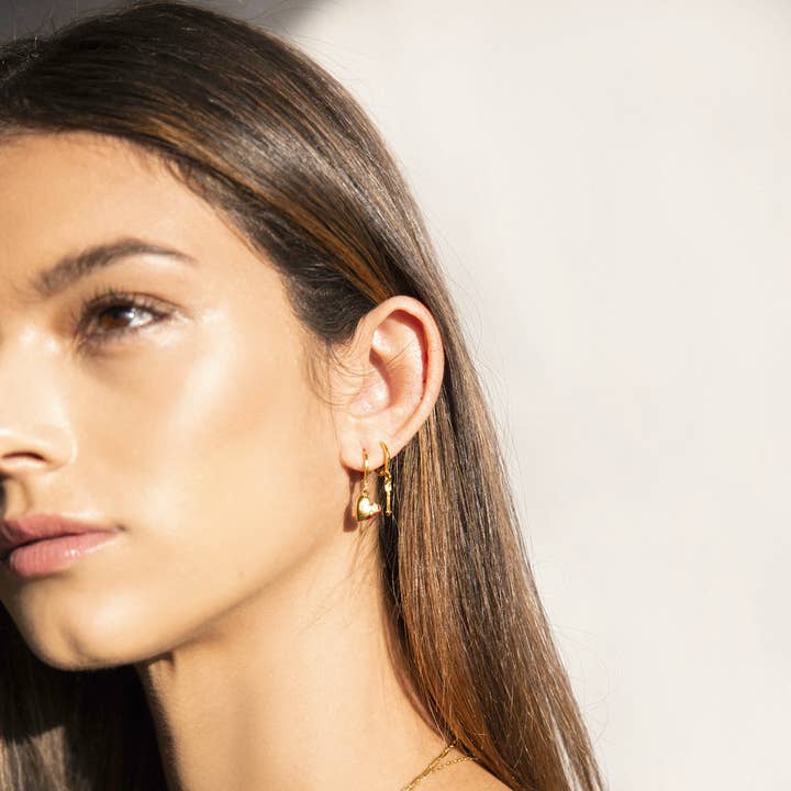 Fortune & Frame - Wholesale Dangle Earrings - Heart + Arrow Earrings3