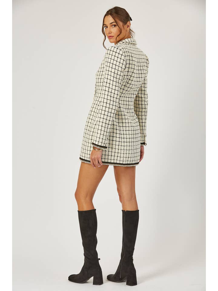 Isla Maude – Großhandel Kleid – Damen – Blazerkleid Cameron aus Tweed2