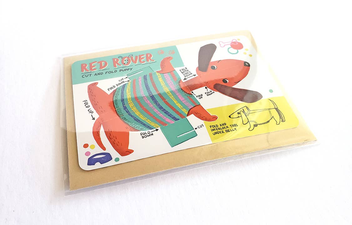 Mirka Hokkanen - Wholesale Christmas Card - Cut-n-Fold Card - Holiday Dog - Naughty or Nice2