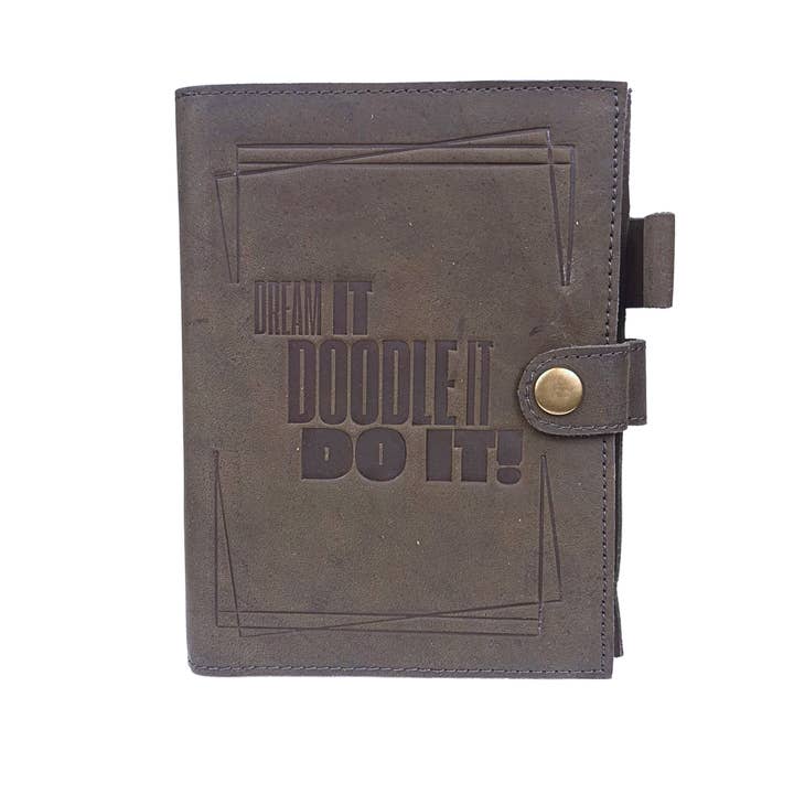 Men's Gifts Australia - Wholesale Journal/diary - Doodle It - Tag Lock Leather Journal1