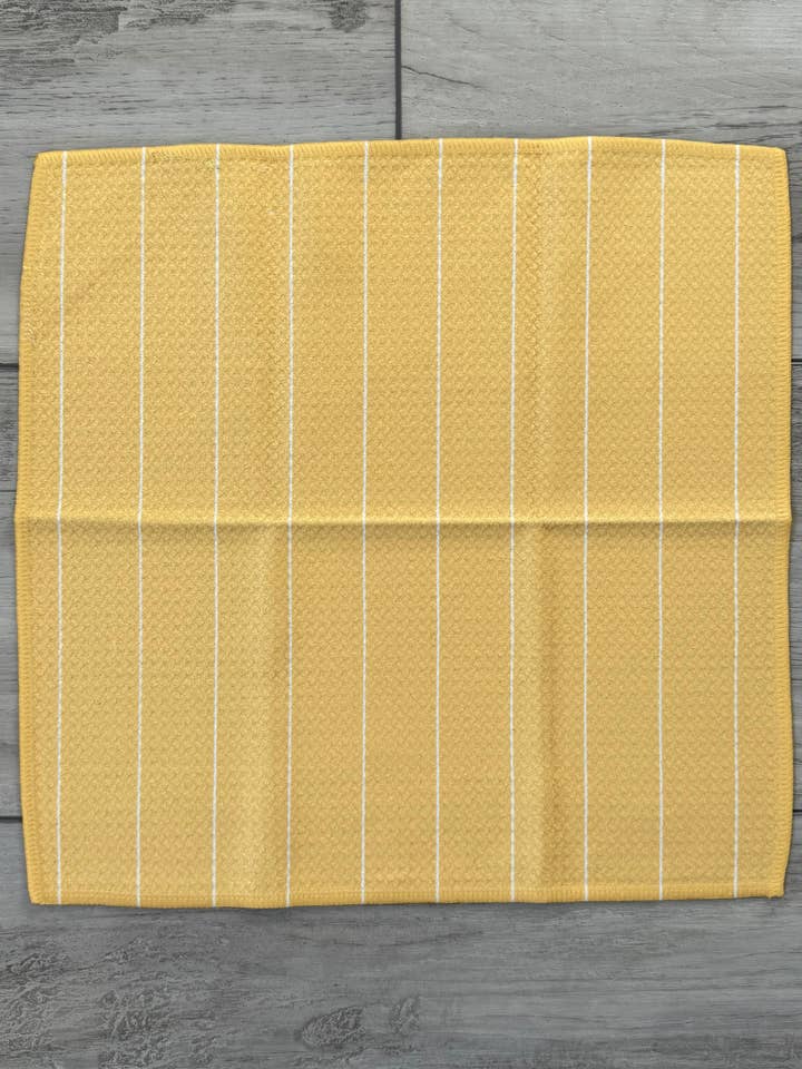 Gold Pin Stripe Washcloth for wholesale by Happy & Bright