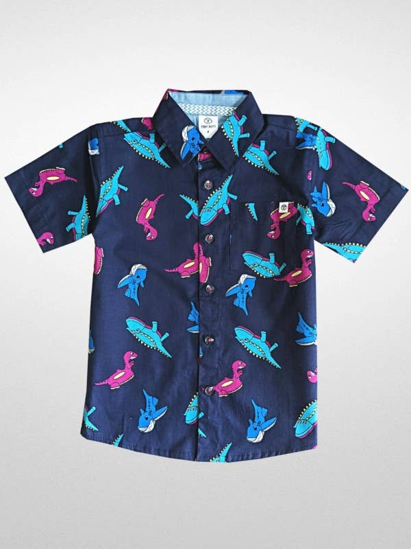 JJ BEBE LAND - Wholesale Button Down Shirt - Kids - Boys Shirt_ print