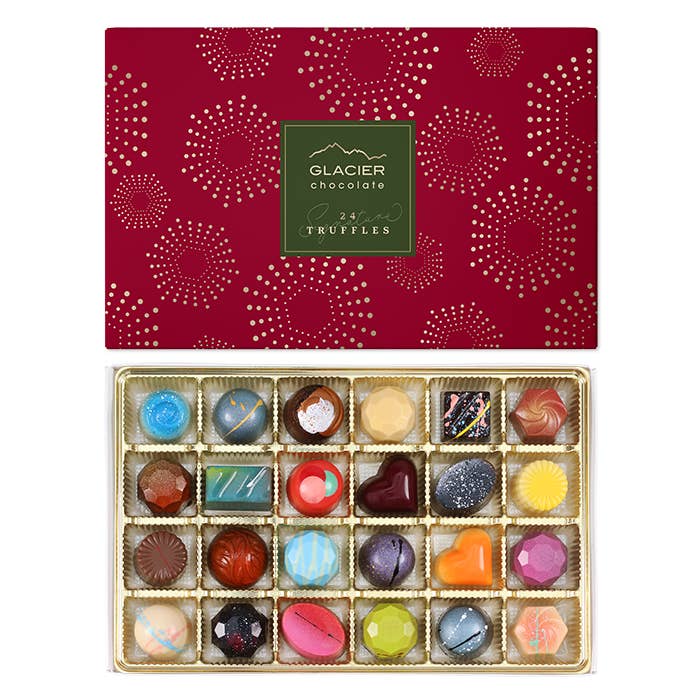 24-teilige Glacier Chocolate Holiday Box für den Großhandel von Glacier Chocolate