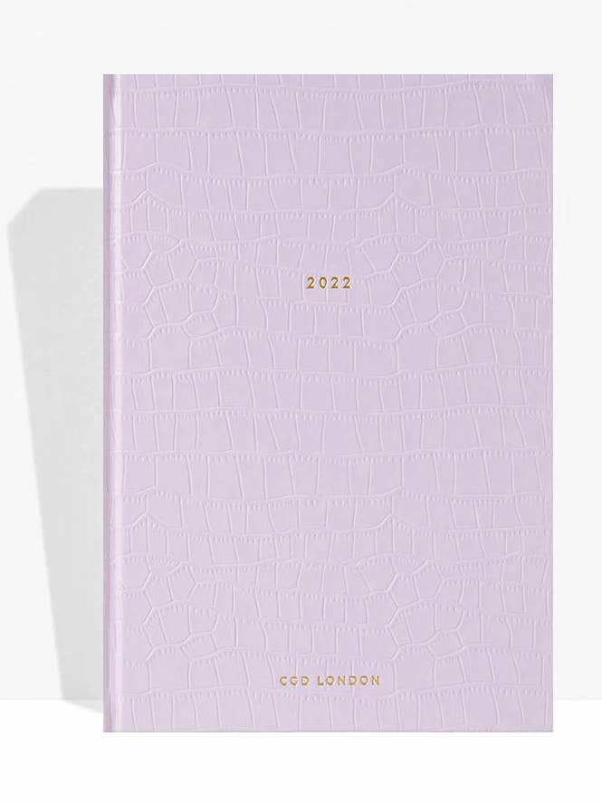 Lilac Croc Weekly Diary 2022 for wholesale by CGD LONDON