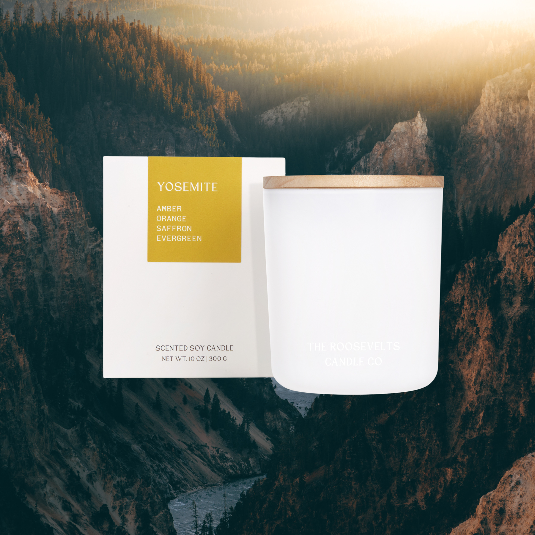 The Roosevelts Candle Co - Wholesale Jar/Filled Candle - Yosemite National Park 10oz Candle1