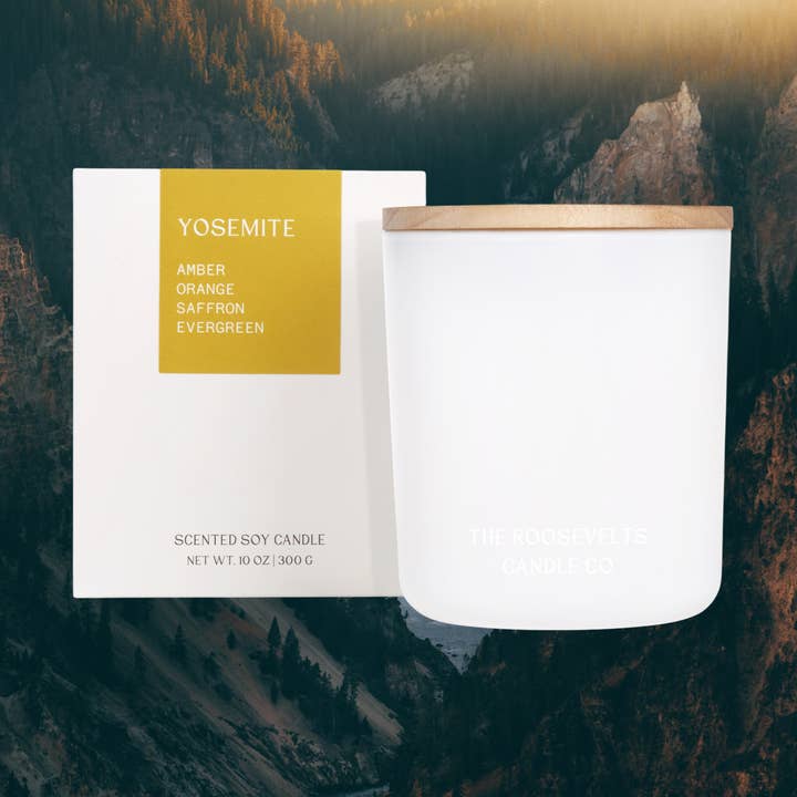 The Roosevelts Candle Co - Wholesale Jar/Filled Candle - Yosemite National Park 10oz Candle1