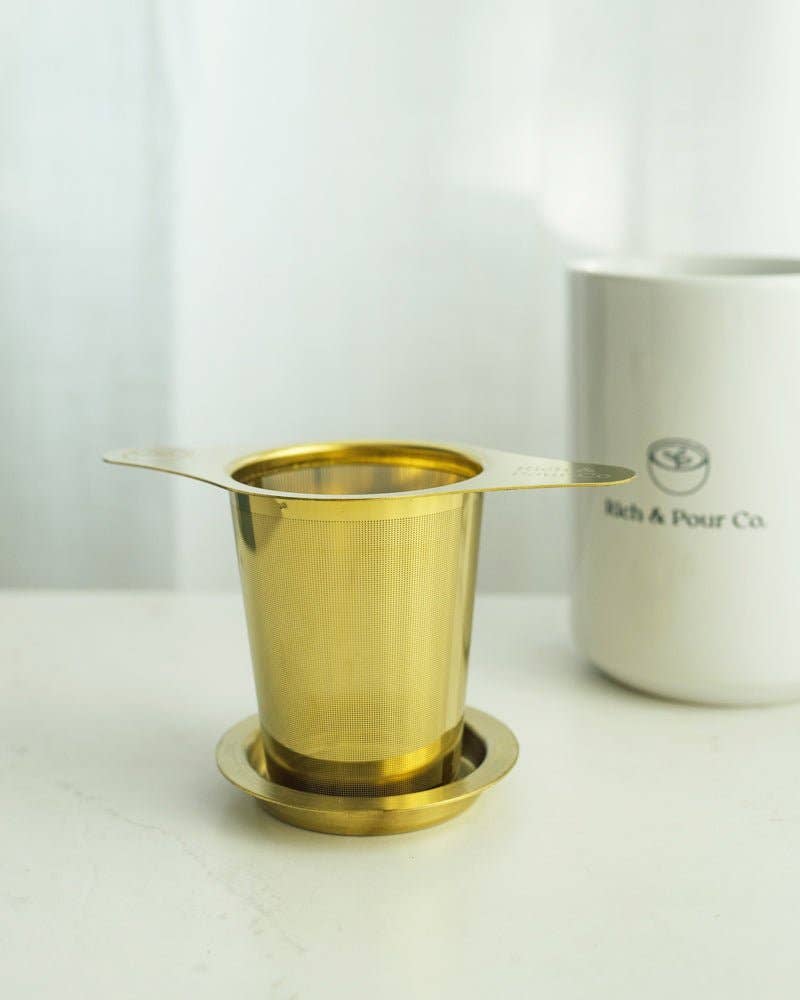 Rich & Pour - Vente Passoires à thé/infuseurs - Infuseur à thé en acier inoxydable avec panier à mailles pour feuilles de thé en vrac8