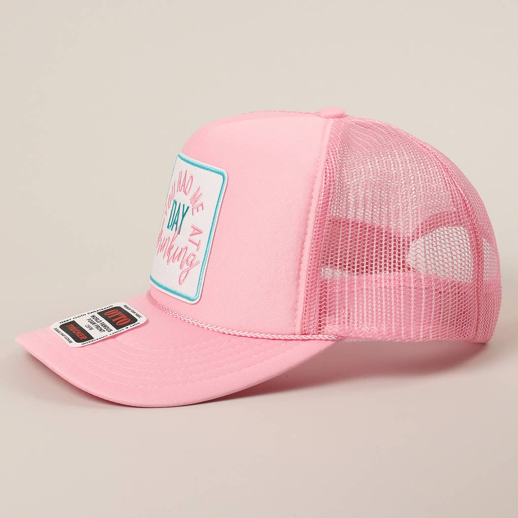 Fashion City - Vente Casquette de camionneur – unisexe - Casquette à filet avec écusson brodé "You Had Me At Day Drinking"19