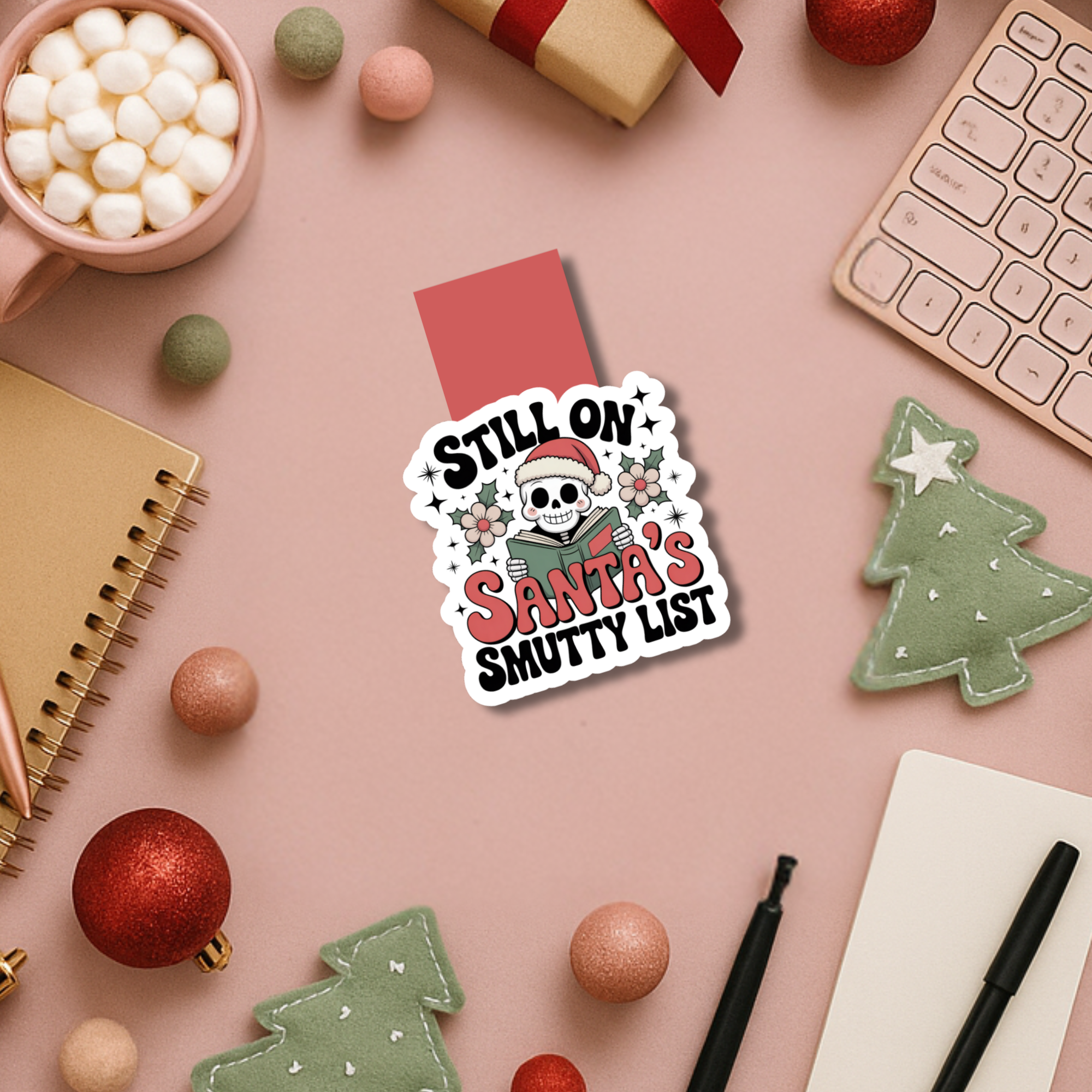 Auburn Row Design - Wholesale Bookmark - Still on Santa's Smutty List Christmas Magnetic Bookmark0