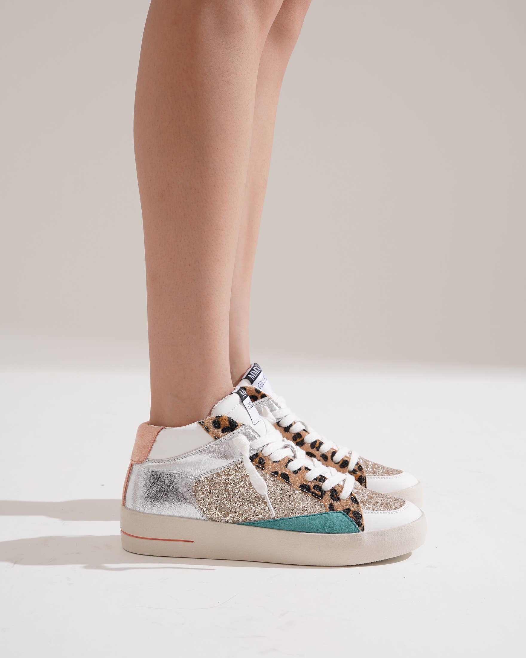 CEREZA - Wholesale Lifestyle Sneakers - Women's - Women's High-cut Platform Sneakers with with glitter detail15