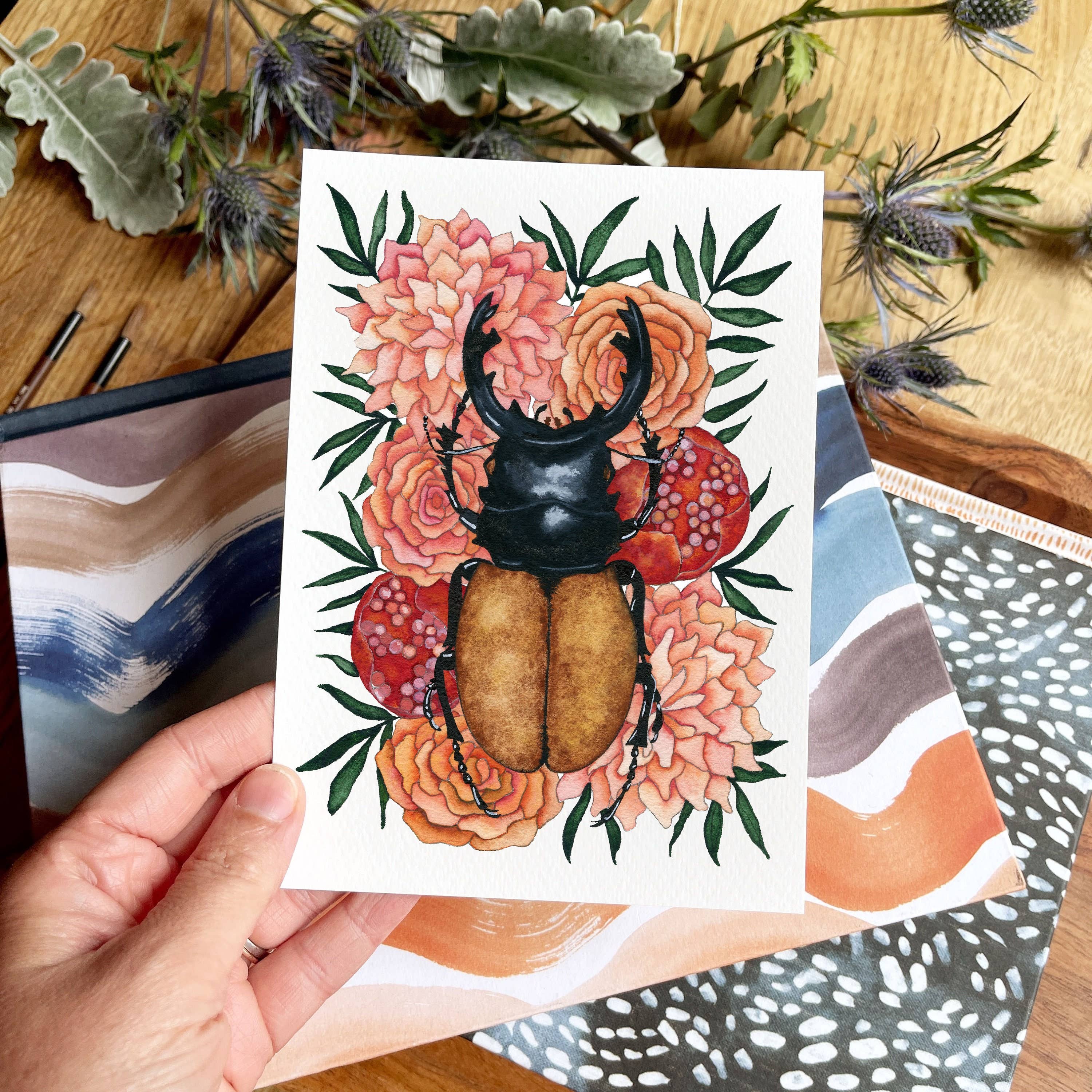 Candace Fincher - Wholesale Art print - Insect Art Print Of Stag Beetle, Insect Taxidermy, Entomology, Beetle Boho Wall Decor3