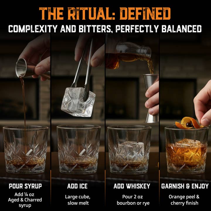 Aged & Charred - Wholesale Cocktail Mix/Syrup - Signature Old Fashioned Cocktail Syrup4