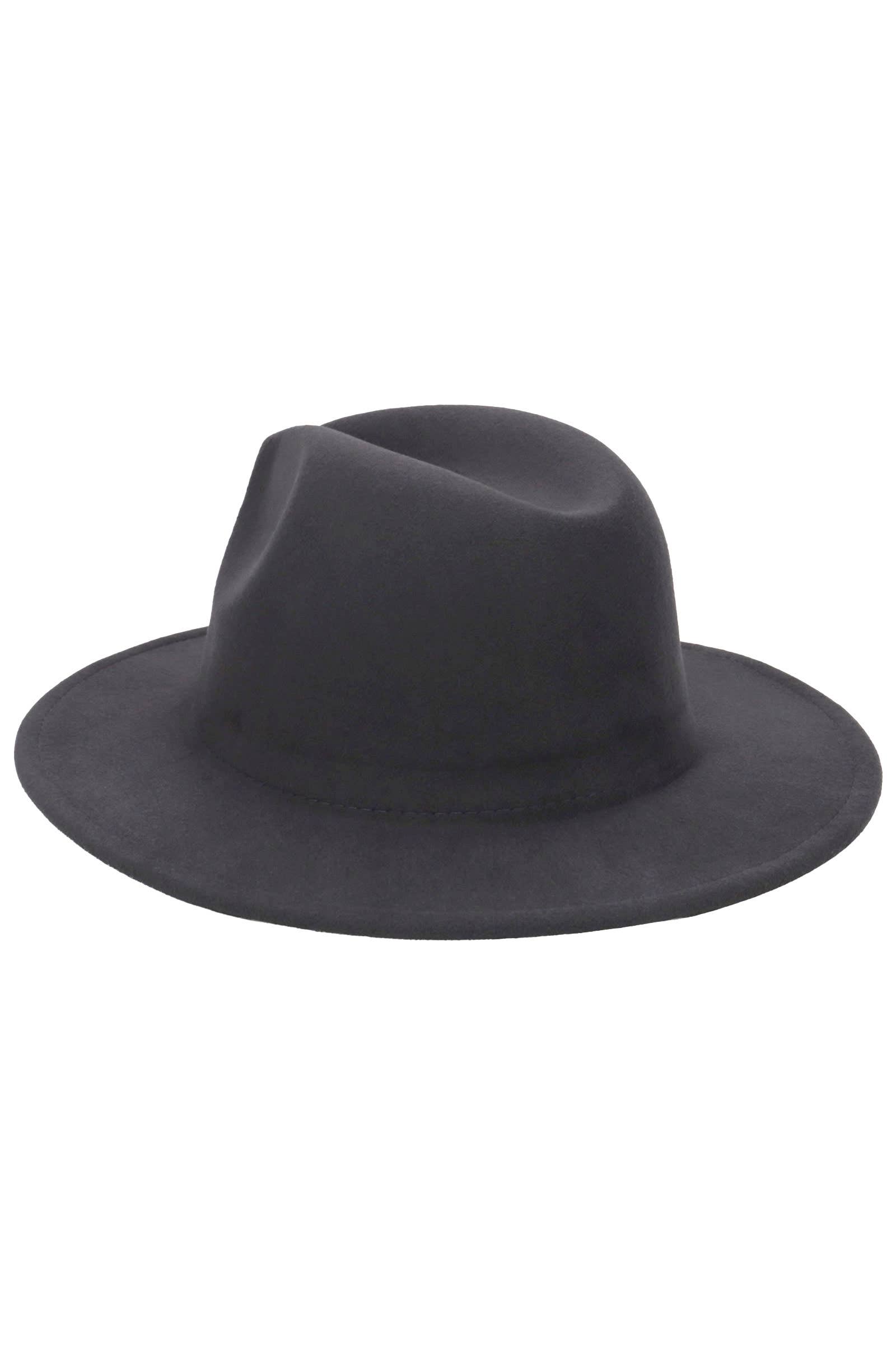 Cap Zone - Wholesale Fedora – Women’s - Solid Plain Standard Brim Felt Rancher Hat11