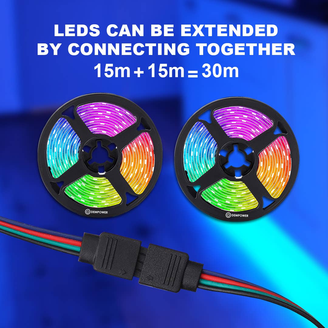 Mtistanbul LTD – wholesale Ljusslinga – 2 PCS LED-remsljus 2x5m, RGB-ljusremsa med fjärrkontroll2