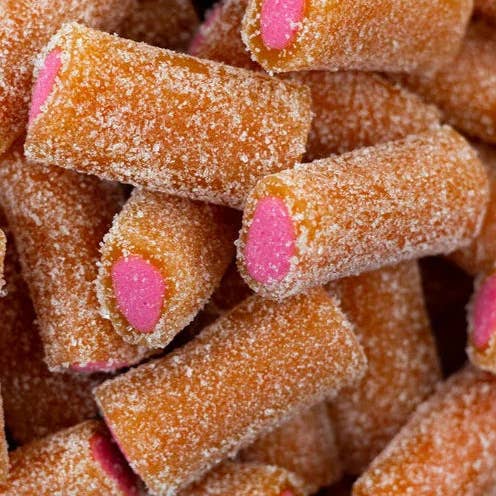 Swedish Sour Peach Mini Dynamite Sticks 2.2lbs for wholesale by Sweetish- Swedish Candy Wholesale