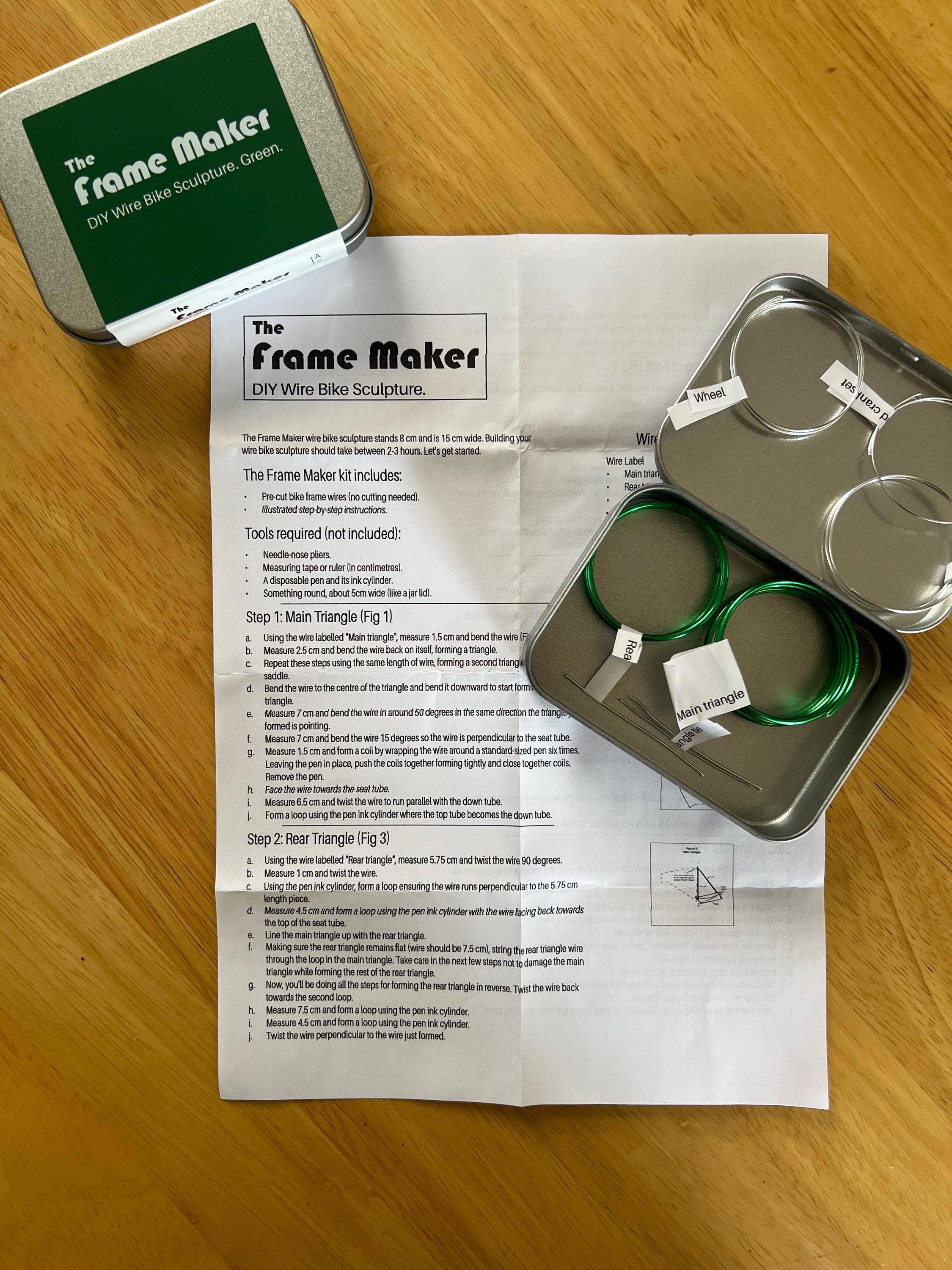A Hobbyist's Presents – wholesale DIY craft kit – The Frame Maker – A Cycling Wire Sculpture Craft Kit2