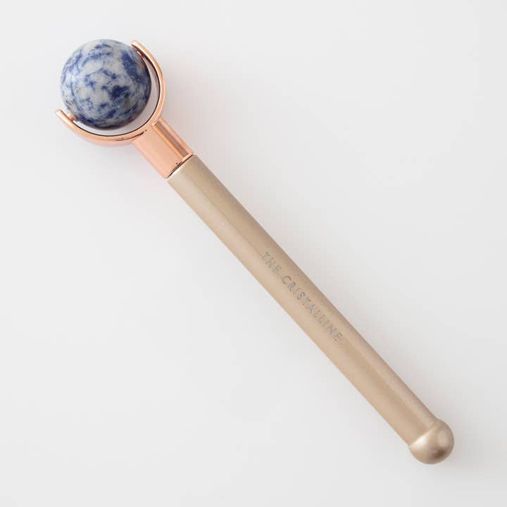 Color Pop Single Face Roller in Champagne with Sodalite for wholesale by THE CRISTALLINE