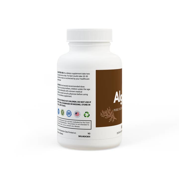 White bottle cap Algaris Sea Moss Supplement (60 Capsules) for wholesale on Faire1