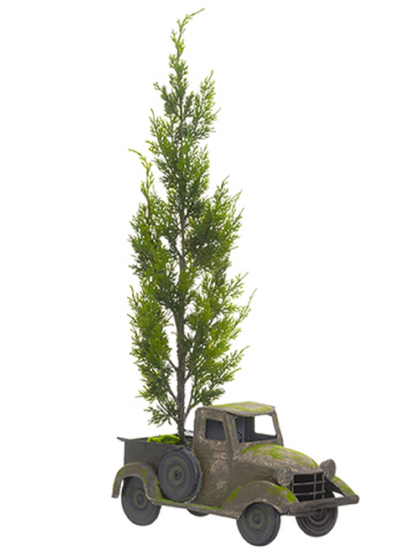 Silk Flower Depot - Wholesale Plant Pot - 38'' Juniper Tree in Farm Truck Planter0