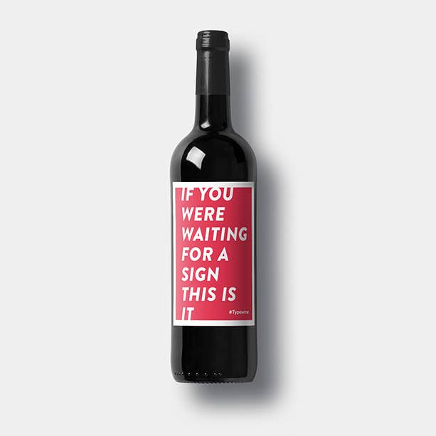 The Sign Wine Label for wholesale by Typewine