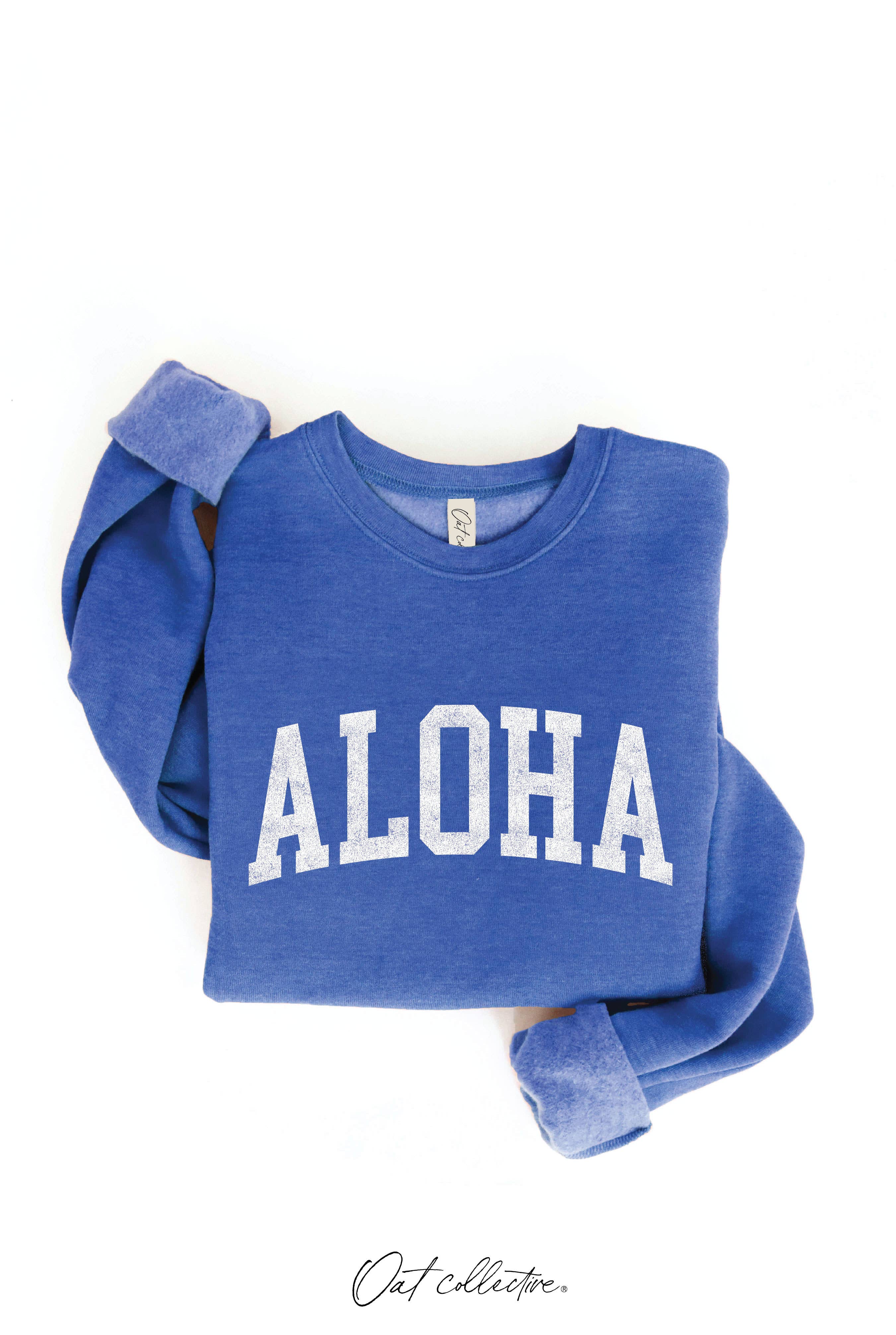OAT COLLECTIVE – Engroshandel Grafisk Sweatshirt - Dame – ALOHA Grafisk Sweatshirt10