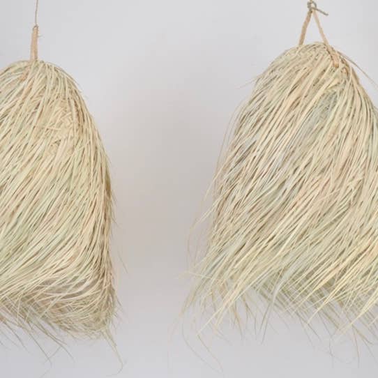 Soukie Morocco – wholesale Ljuskrona/hängande ljus – Marockansk rotting Palm ljus Set om 2 || Vävda naturliga ljus
