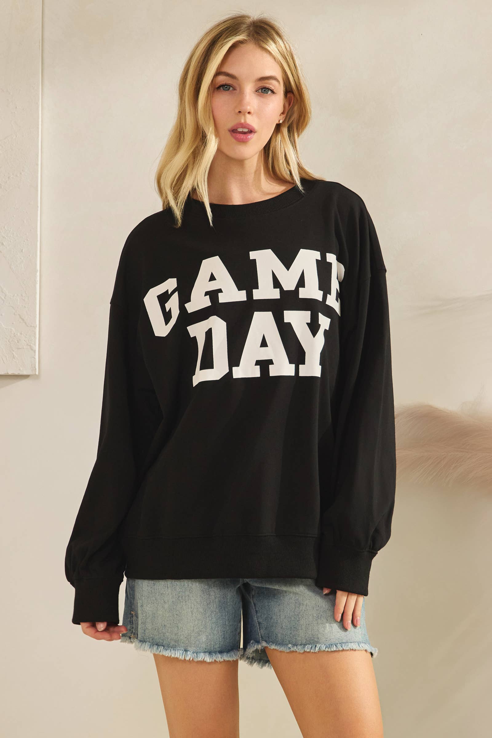 Sewn and Seen - Wholesale Graphic Sweatshirt - Women's - Bold Varsity Game Day Sweatshirt41