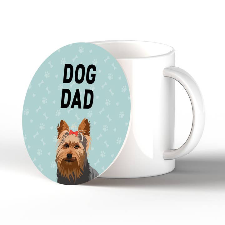 P6448 - Yorkshire Terrier Dog Dad Kate Pearson Illustration for wholesale by Vivid Squid Wholesale