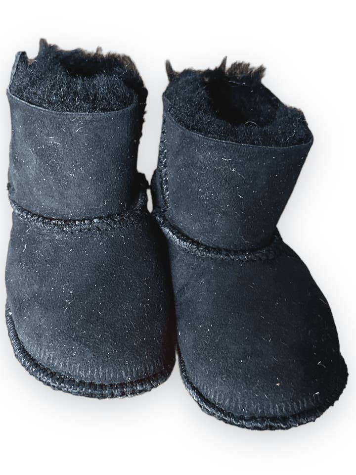 Black Baby Natural Sheepskin Boots for wholesale by Mellow