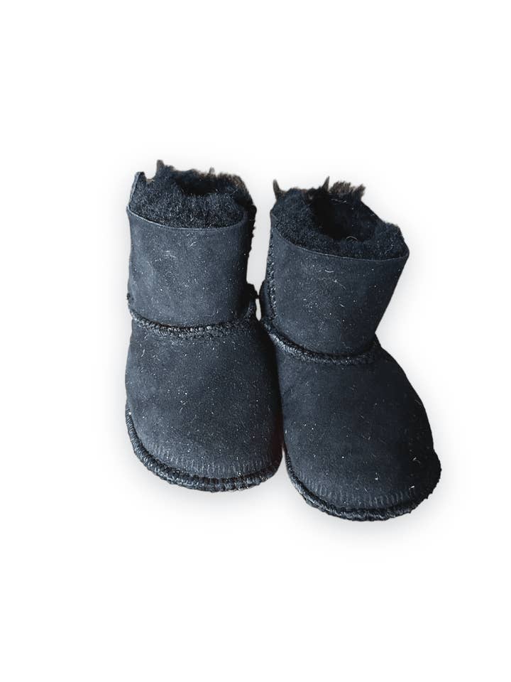 Black Baby Natural Sheepskin Boots for wholesale by Mellow