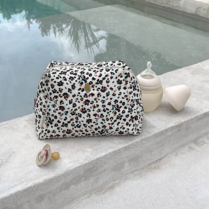 Milinane - Vente Trousse de toilette – femme - Trousse de beauté - JADE - Leopard