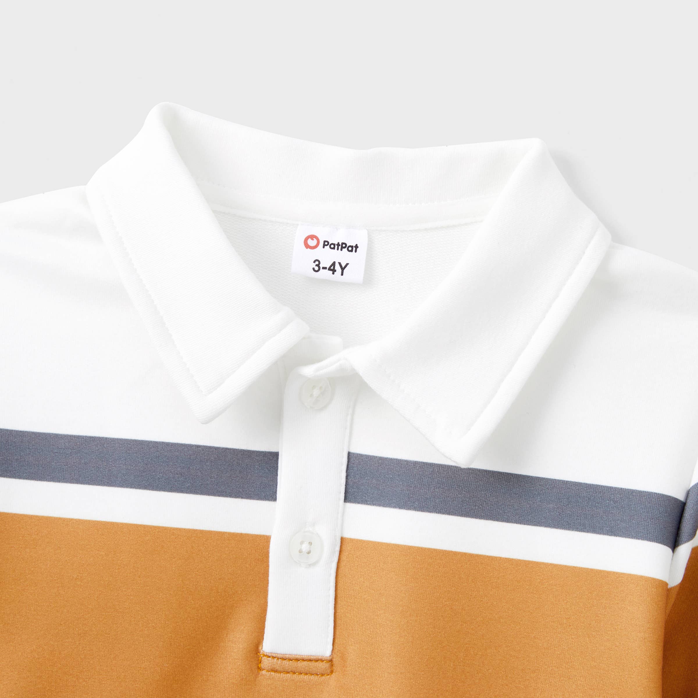 Brun Familjens matchande plagg: långärmad pikétröja och klänning med volangkant för wholesale på Faire14