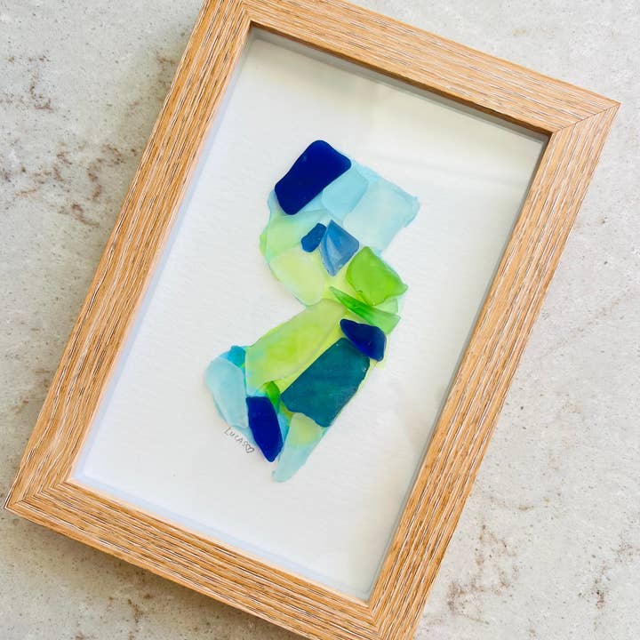 Sook & Hook - Wholesale Wall Decor - Kids & Baby - New Jersey State Sea Glass Silhouette3