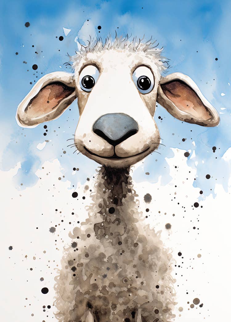 Footle Publishing - Wholesale Everyday Greeting Card - Greeting card, Barmy Farm - Lamb1