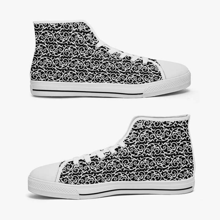 Chaussures montantes en toile motif Myanmar #2.0 pour la vente par Oh Pote