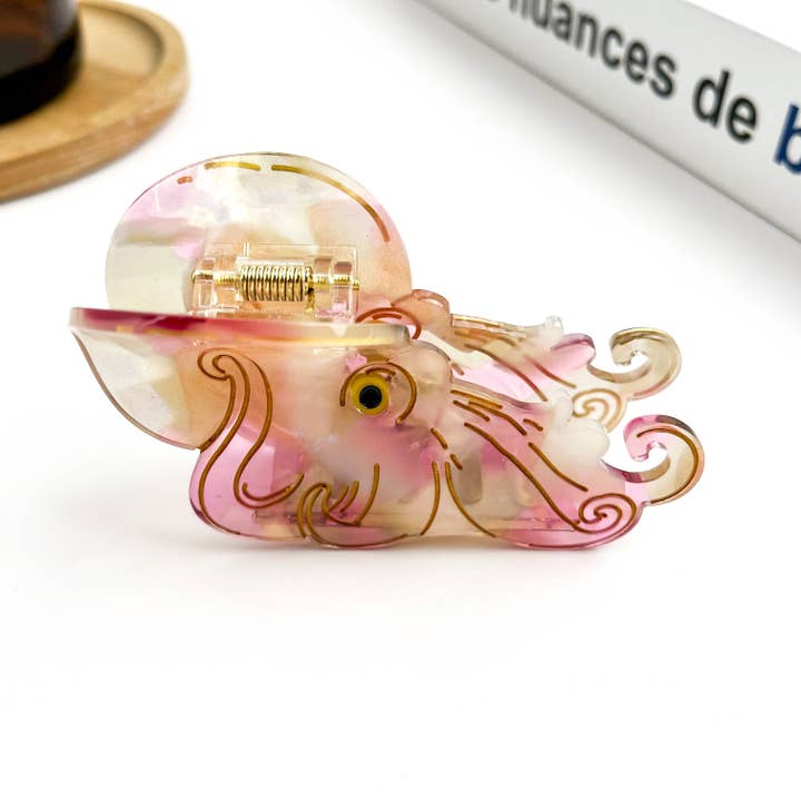 TheDivaSoap - Wholesale Hair Clip - Women's - Color-Changing Octopus Claw Clip, Marine Animal Hair Clip3