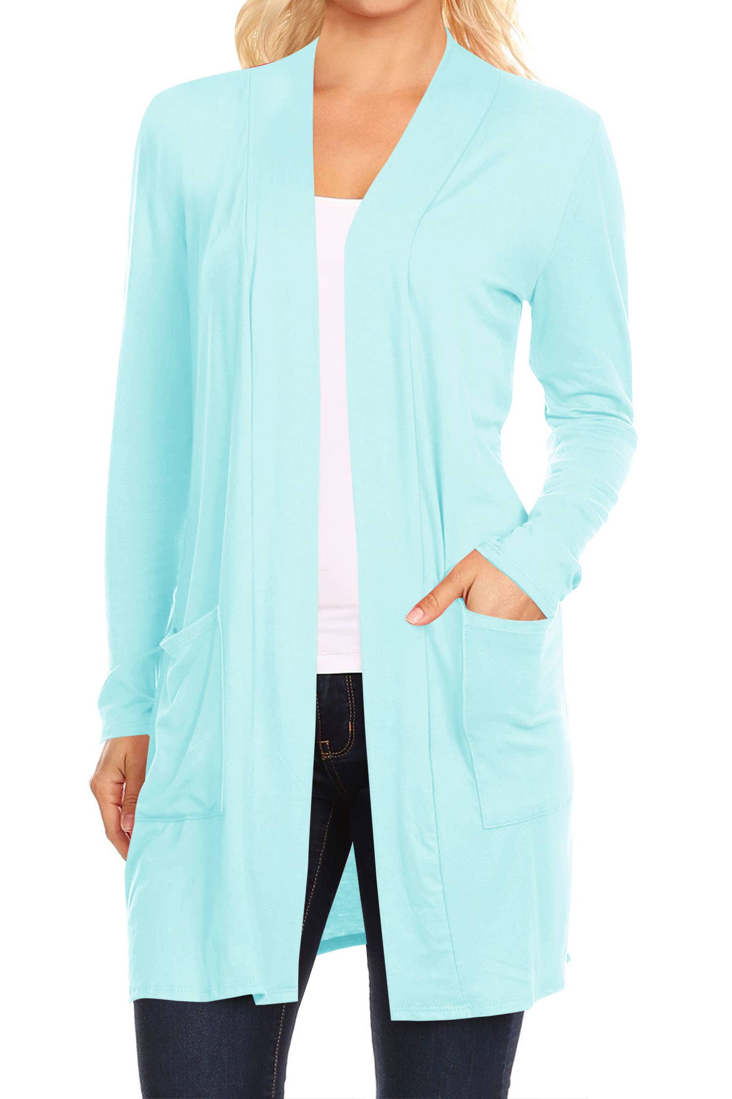 MOA COLLECTION - Wholesale Cardigan - Women's - Women's Long Sleeves Casual Solid Outerwear Sweater Cardigan11