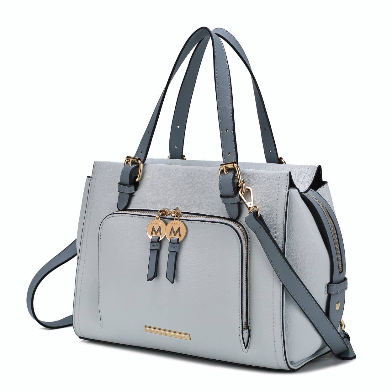 MKF Collection - Wholesale Satchel - Women's - Elise Vegan Leather Color-Block Women Satchel Bag by Mia k9