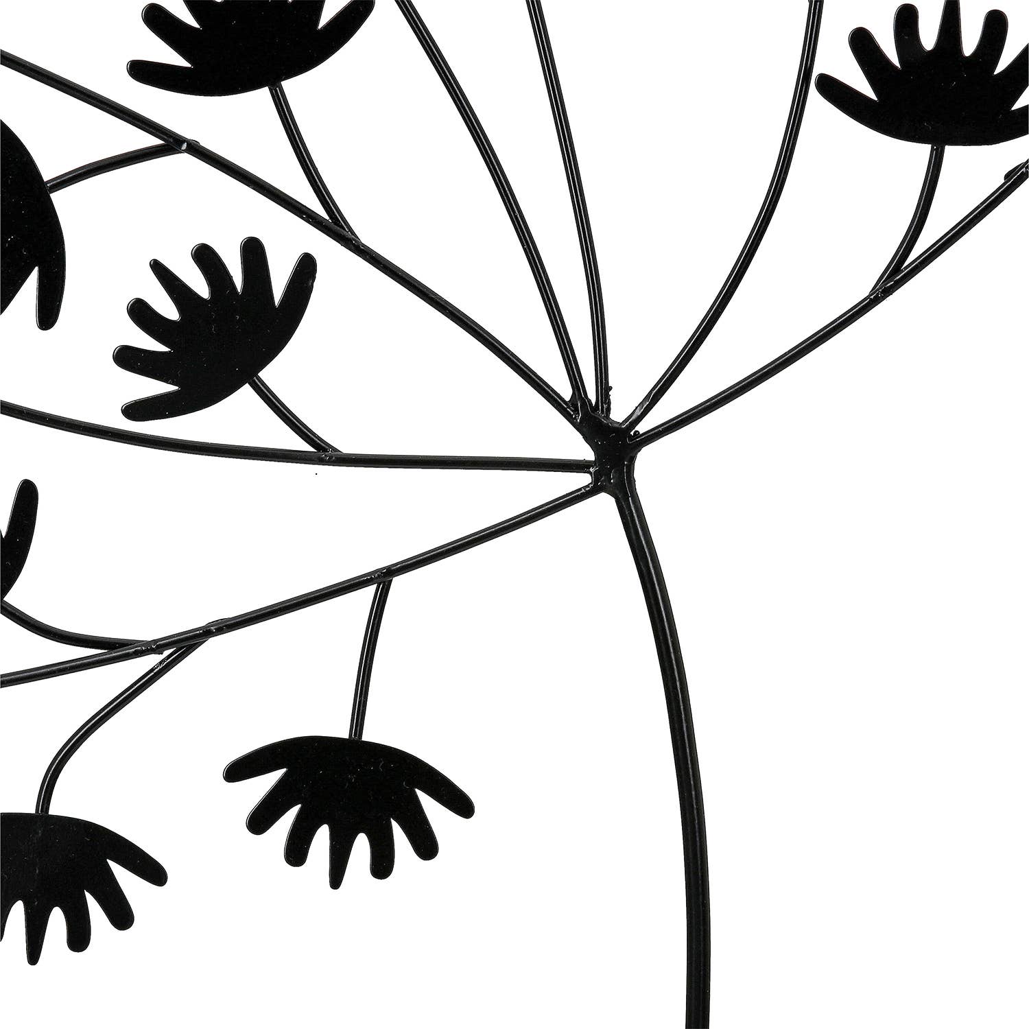 Dandelion wall relief, black h.40 cm for wholesale on Faire3